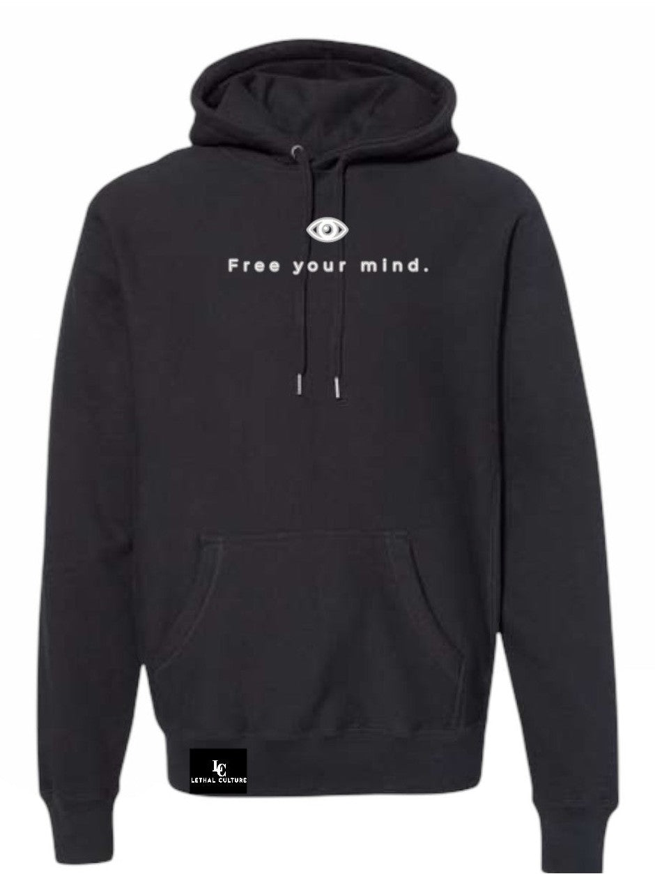 Free your mind Hoodie (Black w/Reflective) - LethalCulture